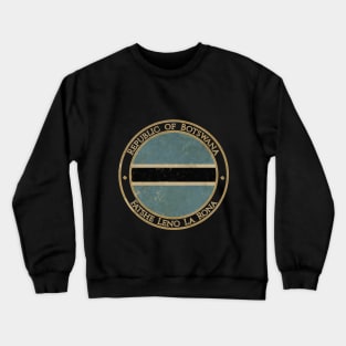 Vintage Republic of Botswana Africa African Flag Crewneck Sweatshirt